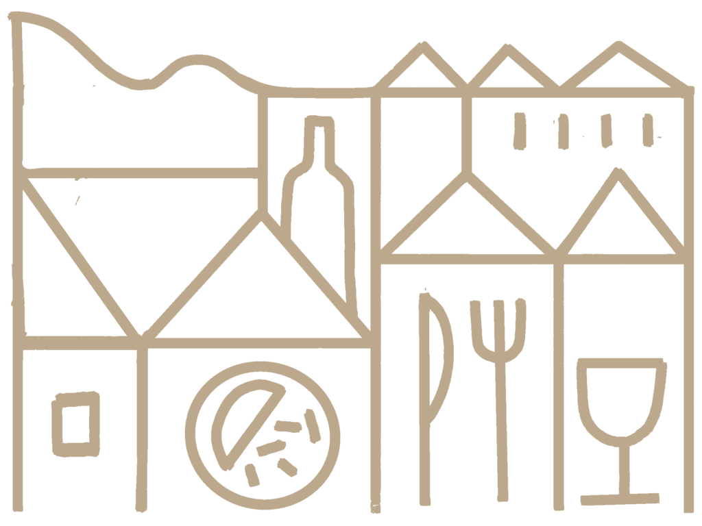 Old School to New School Porto Food Tour Illustration by Lourenço Providência - brown